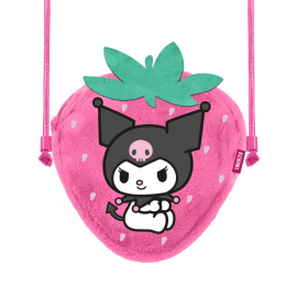 KUROMI - Fraise - Mini Sac à Bandoulière Fourrure '20x15x6cm'