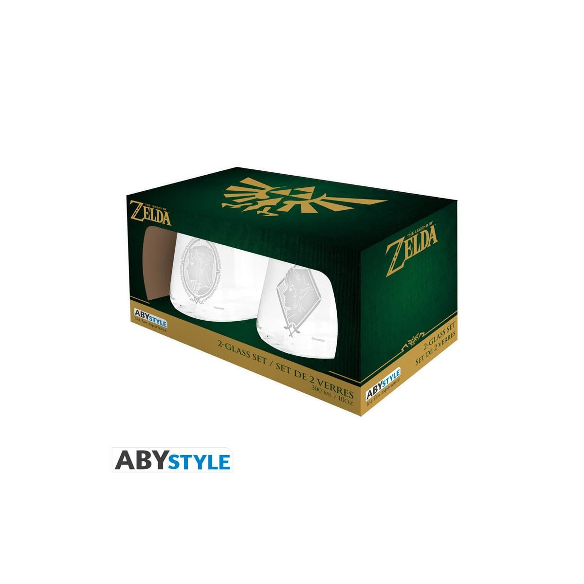  THE LEGEND OF ZELDA - Zelda & Link - Set de 2 Verres 300ml