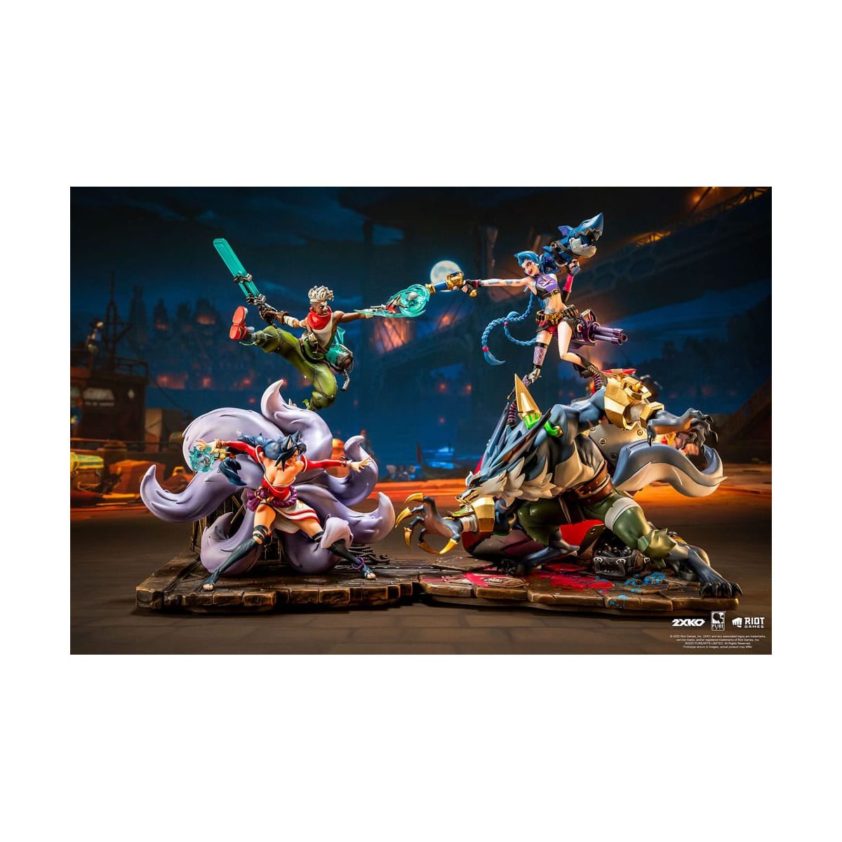 Figurine League of Legends statuette 1/10 2XKO Jinx & Warwick Diorama 37 cm