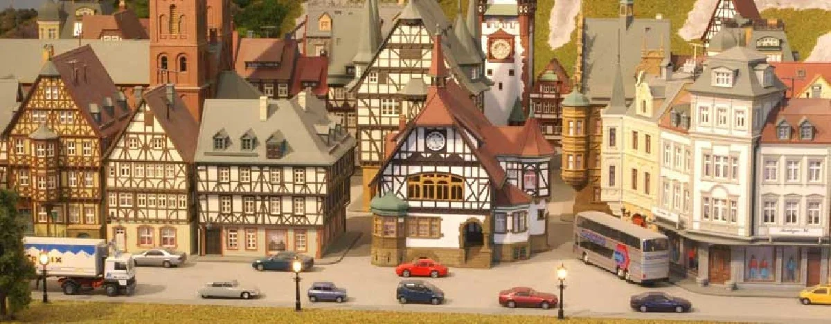 Décor pour train miniature